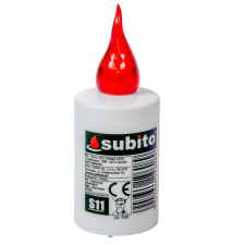  Elektromos mécses betét SUBITO piros M11cm dekorációs kellék