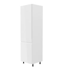  Élelmiszer szekrény, fehér/fehér extra magasfényű, balos, AURORA D60R bútor