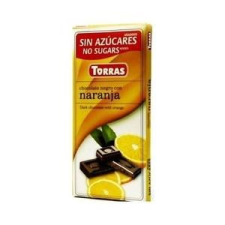 Élelmiszer Torras gluténmentes étcsokoládé narancs cukor nélkül 75 g gluténmentes termék