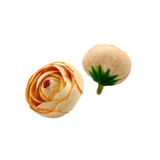  Élethű selyemvirág mini boglárka fej barack 3 cm dekoráció