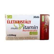 Életkristály multivitamin tabletta rezveratrollal + Q10 (30 db) vitamin és táplálékkiegészítő