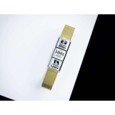  Életünk lenyomatai 3 egyedi medálos MoMents arany színű acél karkötő karkötő