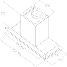 Elica -Páraelszívó HIDDEN ADVANCE BL MAT/A/52 páraelszívó
