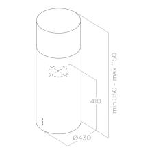 Elica -Páraelszívó TUBE PRO ISLAND IX/A/43 páraelszívó