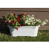 Elif Plastic Virágláda alátéttel Verbéna 1,9L 30x12x11cm Szín: Fehér