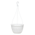 Elif Plastik Függő virágtartó akasztóval 23×35.2cm 3.3L Szín: Fehér