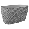 Elif Plastik Ovális Kötött mintás kaspó Szín: Szürke
