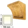 Elite Decor DecoWood Bükk-190 Univerzális poliuretán konzol-02 (ED025)
