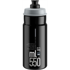 Elite kulacs jet fekete/szürke logó 550ml 78g kerékpáros kulacs, kulacstartó