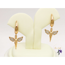  Elizin antiallergén angyalos fülbevaló fehér cirkóna kövekkel-18K fülbevaló