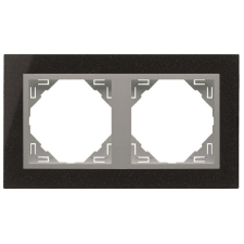 ELKO EP Hungary efapel 90920_TGA PETRA Kettes keret, gránit/alumínium villanyszerelés