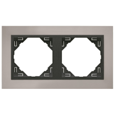 ELKO EP Hungary Efapel 90920_TRS METALLO Kettes keret, króm/szürke villanyszerelés