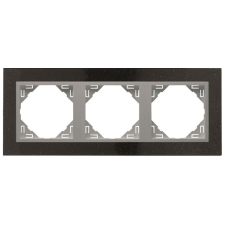 ELKO EP Hungary efapel 90930_TGA PETRA Hármas keret, gránit/alumínium villanyszerelés