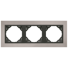 ELKO EP Hungary Efapel 90930_TRS METALLO Hármas keret, króm/szürke villanyszerelés