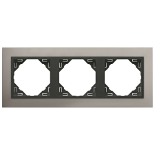 ELKO EP Hungary Efapel 90930_TUS METALLO Hármas keret, alumínium/szürke villanyszerelés