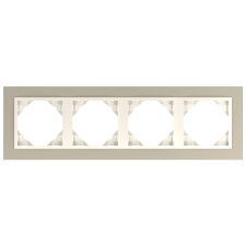 ELKO EP Hungary Efapel 90940_TTP METALLO Négyes keret, titánium/gyöngyház villanyszerelés