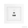 ELKO EP Hungary ELKOEP Fehér USB töltő aljzat (USB-A + USB-C) - komplett - mec21 (21381+90674_TBR+90910_TBR)