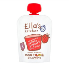 Ellas Kitchen bio görögjoghurt szamóca bébiétel 90 g bébiétel