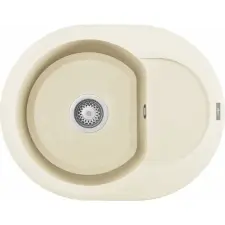 ELLECI Easy Round 600 G62 Bianco Antico Gránit mosogatótálca (LGYR6062)Munkalapra szerelhető (LGYR6062) mosogatótálca