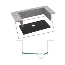  ELLECI LKES7099GLD - Mosogatótálca medencefenék Essenza 70 K99 Concrete arany tartozékokkal mosogatótálca