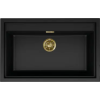  ELLECI LKS13086GLD - Mosogatótálca Sintesi 130 K86 Black arany tartozékokkal