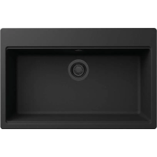 ELLECI - Mosogatótálca Time 130 G40 Nero fekete tartozékokkal (LG213040BKM) mosogatótálca