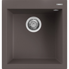 ELLECI Quadra 102 Mosogatótálca - 47x50 cm, Keratek Cocoa mosogatótálca