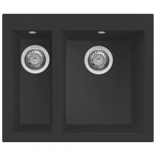 ELLECI Quadra 150 G40 Nero Gránit mosogatótálca (LGQ15040)Munkalapra szerelhető (LGQ15040) mosogatótálca