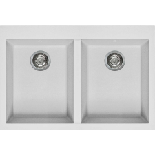 ELLECI Quadra 340 (G68 Bianco, granitek) mosogatótálca