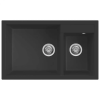 ELLECI Quadra 440 G40 Nero Gránit mosogatótálca (LGQ44040)Munkalapra szerelhető (LGQ44040)