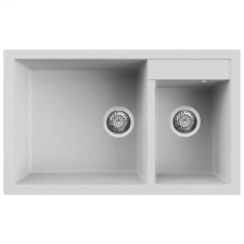 ELLECI Quadra 440 G68 Bianco Gránit mosogatótálca (LGQ44068)Munkalapra szerelhető (LGQ44068) mosogatótálca