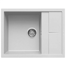 ELLECI Unico 125 G68 Bianco Gránit mosogatótálca (LGU12568)Munkalapra szerelhető (LGU12568) mosogatótálca