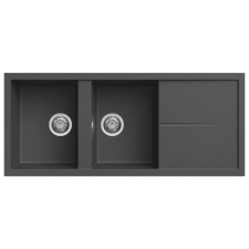 ELLECI Unico 500 M70 Nero metal Gránit mosogatótálca (LMU50070)Munkalapra szerelhető (LMU50070) mosogatótálca