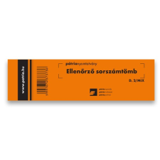  Ellenőrző sorszámtömb 100 lapos 146x40 mm vegyes nyomtatvány