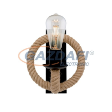 Elmark 955ROPE1W "Rope" fali lámpa, 1xE27, fekete/rozsda, 200x190mm, A++-E világítás