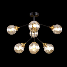 Elmark BUBBLES MENNYEZETI LÁMPA fekete és bronz borostány üveggel 850X600 8xE14 világítás