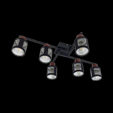 Elmark DELIA CEILING 6 égős mennyezeti lámpa fekete / vörös borostyán világítás