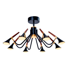 Elmark Duncan led csillár-matt fekete/fa-45W-3000K-Elmark világítás