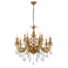 Elmark HERALD CSILLÁR 15XE14 SÁRGARÉZ/KRISTÁLYOK világítás