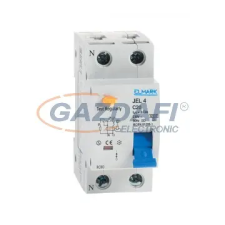 Elmark kombinált védőkapcsoló beépített túláramvédelemmel, RCBO JEL4 C16, 2P, 16A/300mA, 6kA, 230V villanyszerelés