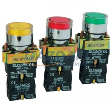 Elmark LED-es ipari nyomógomb, EL2-BW3471, 110V, 6A, piros villanyszerelés