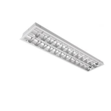 Elmark Led fénycsővel szerelt tükrös-rácsos lámpatest 2x18W süllyesztett 6400K világítás