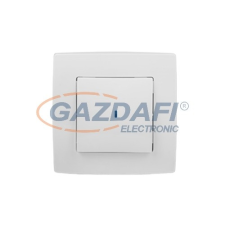 Elmark "City" süllyesztett egypólusú kapcsoló jelzőfénnyel, metál fehér villanyszerelés