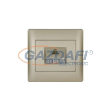 Elmark &quot;Rhyme&quot; süllyesztett informatikai csatlakozóaljzat RJ45 Cat6e, metál pezsgő villanyszerelés