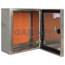 Elmark rozsdamentes acél elosztószekrény, 250x250x150mm villanyszerelés