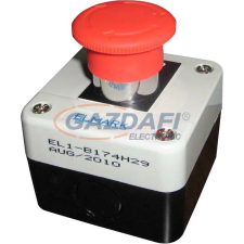 Elmark tokozott vészgomb, 0-1, 6A, 1NC, 230V, IP44 villanyszerelés