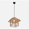 Elmark WOODY Függeszték 1xE27 rattan ház burás