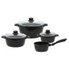 ELO Fekete öntvény 4 db-os edénykészlet, ELO BASIC 62440 Indukciós ELO BASIC 62440
