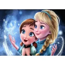  Elsa és Anna matrica tapéta, 350 x 200 cm tapéta, díszléc és más dekoráció