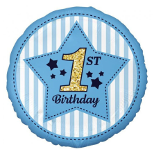 Első születésnap Blue fólia lufi 36 cm party kellék